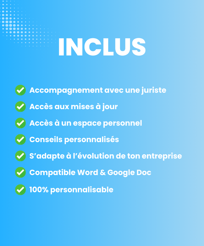 Modèle - Mentions légales